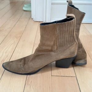 Zara Brown Heeled Boots